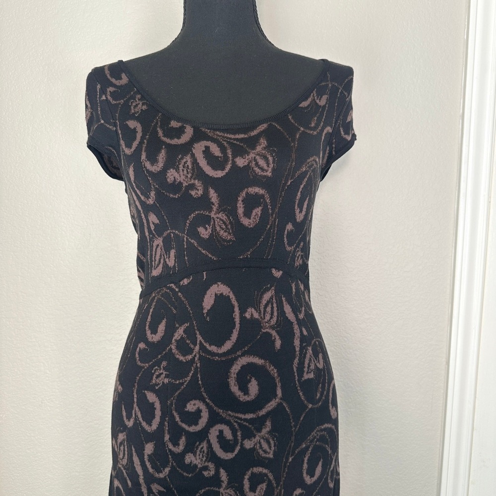 Peruvian Connection Empire Waist Pima Cotton Knit Sweater Midi Dress, size small